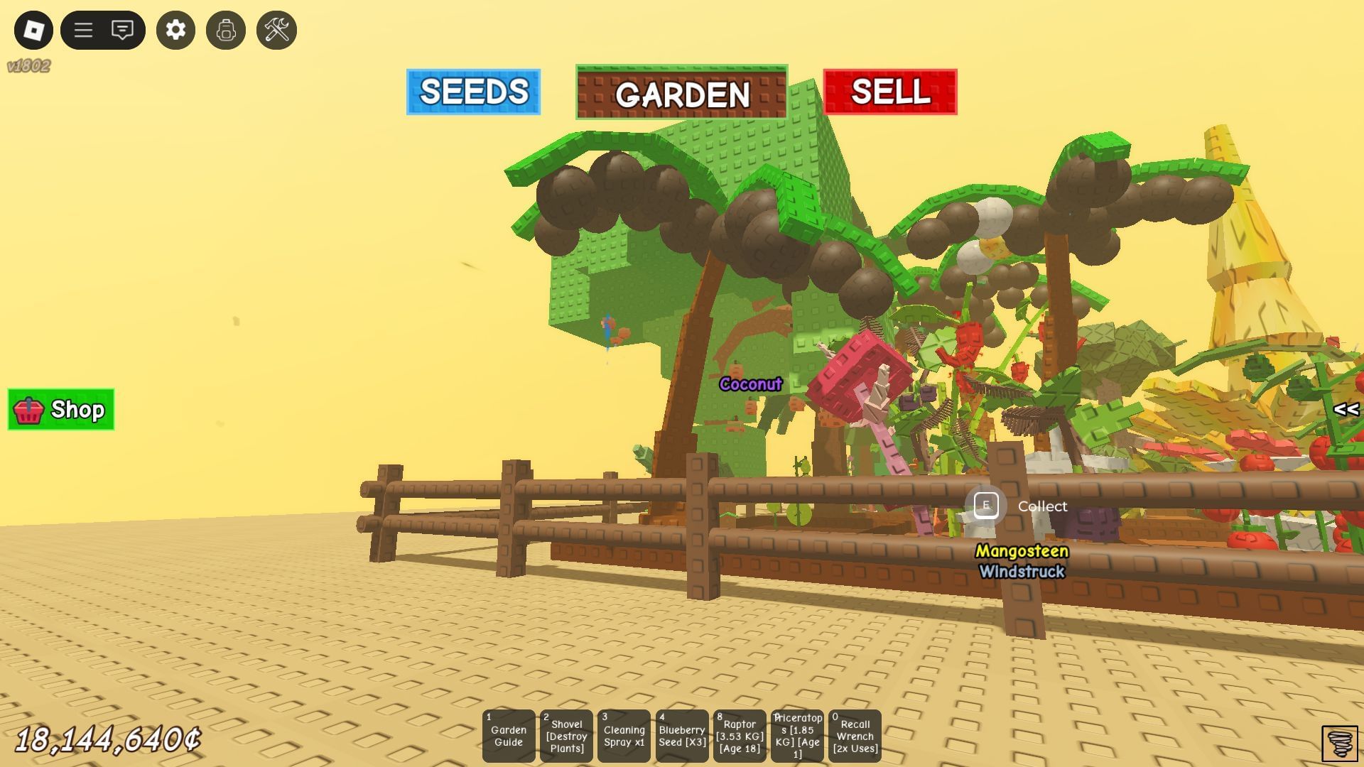 Coconut, a Woody Plant (Image via Roblox)