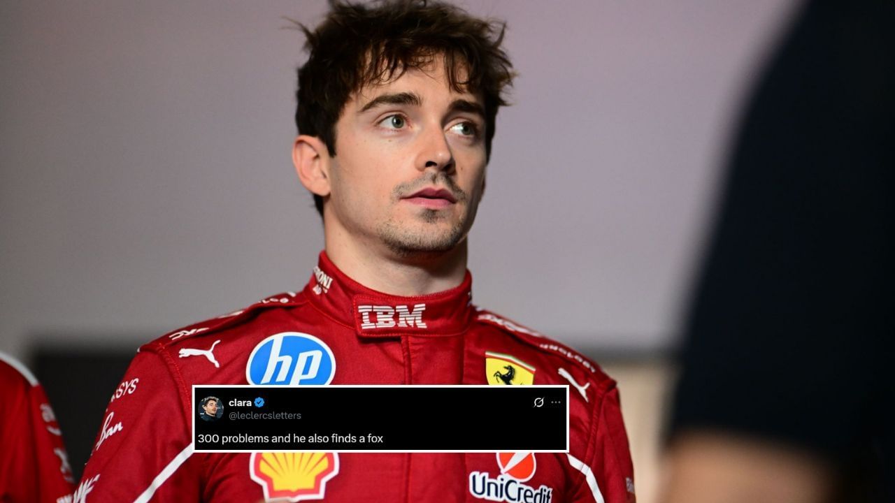 In Picture: Charles Leclerc of Ferrari. Credit: Getty Images. Fan Reaction by: x.com/leclercsletters