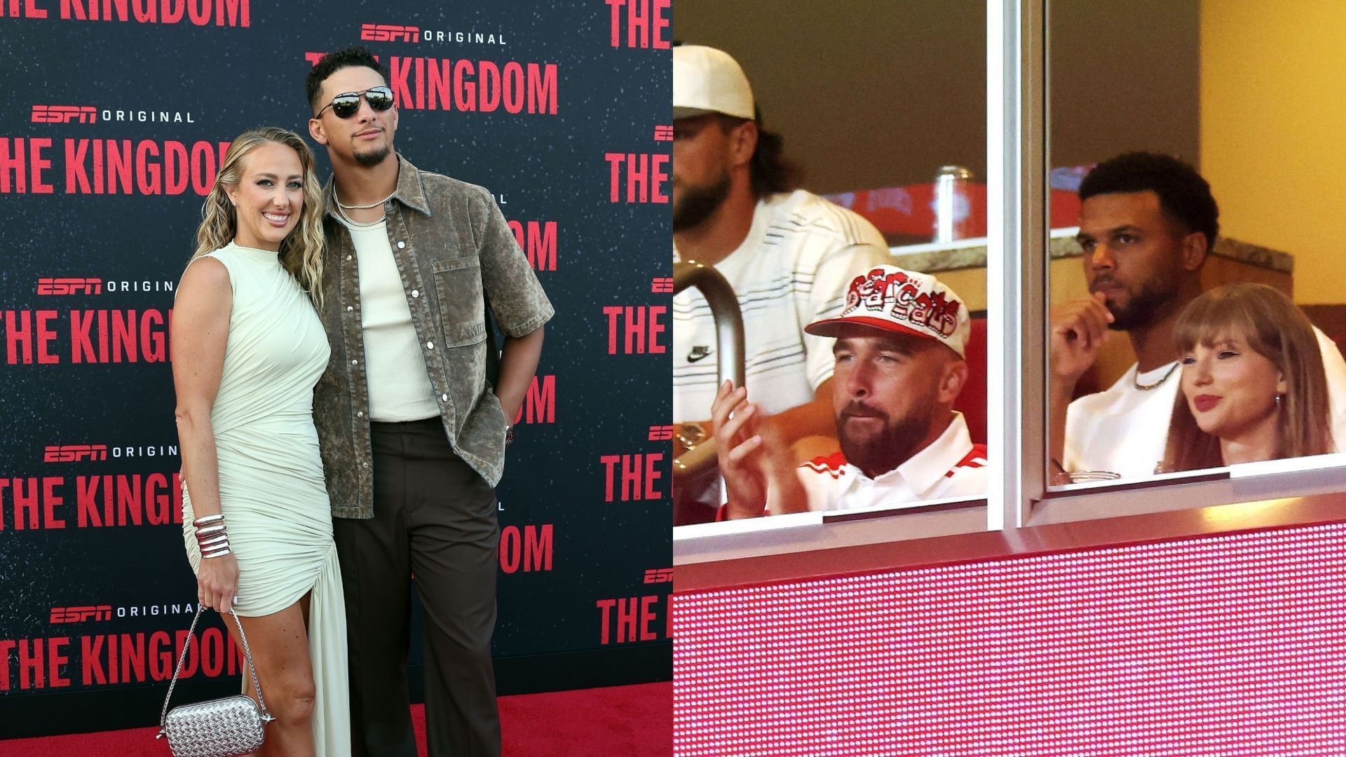 WATCH VIDEO: Taylor Swift, Travis Kelce enjoy double date with Patrick and Brittany Mahomes in surprise Arrowhead cameo 2 days after engagement