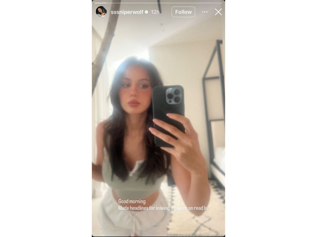 SSSniperWolf&#039;s story (Image credits: Instagram/@sssniperwolf)
