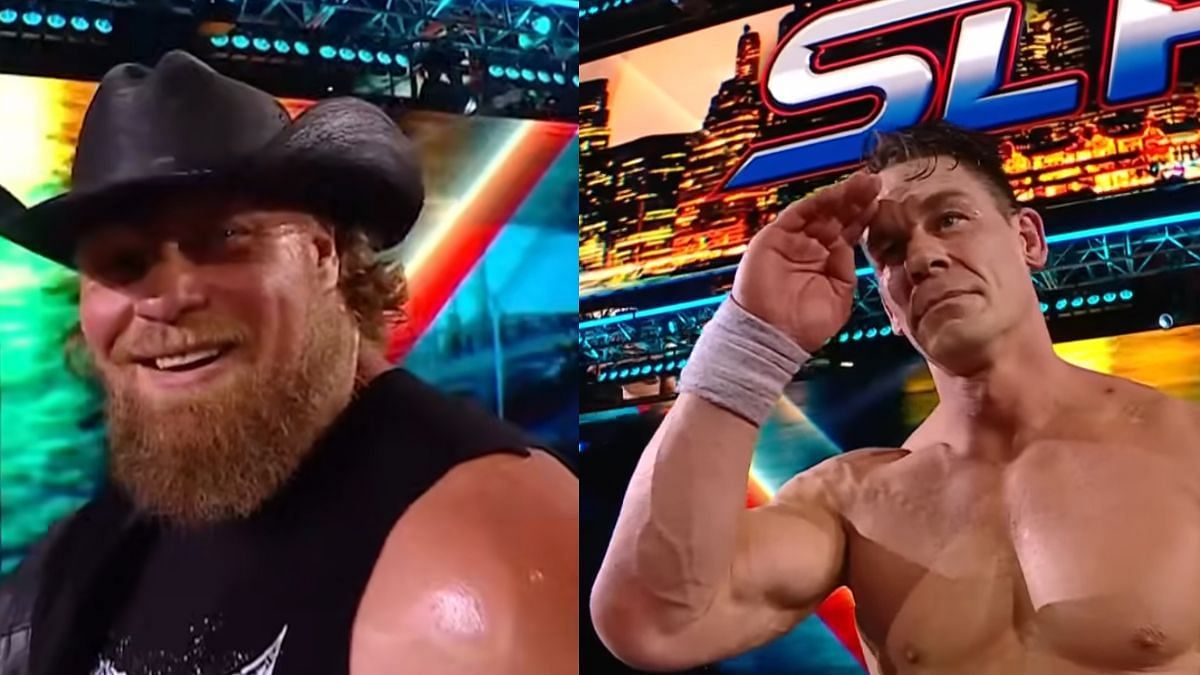 Brock Lesnar (Left), John Cena (Right) [Images via WWE on IG &amp; WWE on YouTube]
