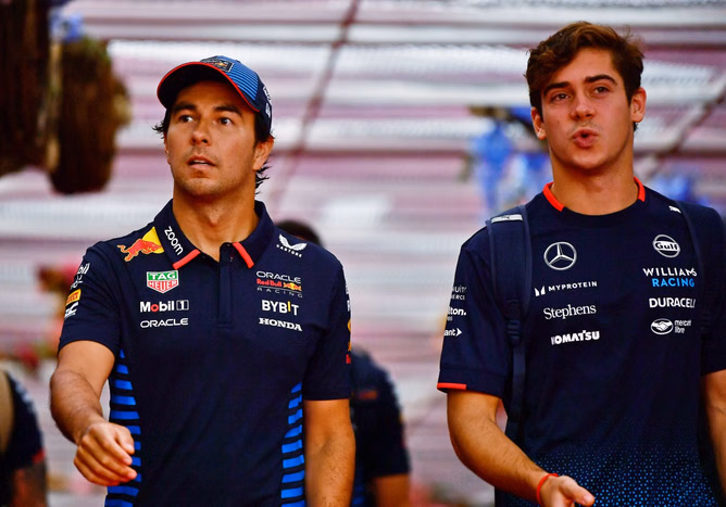 Franco Colapinto drops 2-word reaction to Sergio Perez's heartwarming clip announcing his return to F1