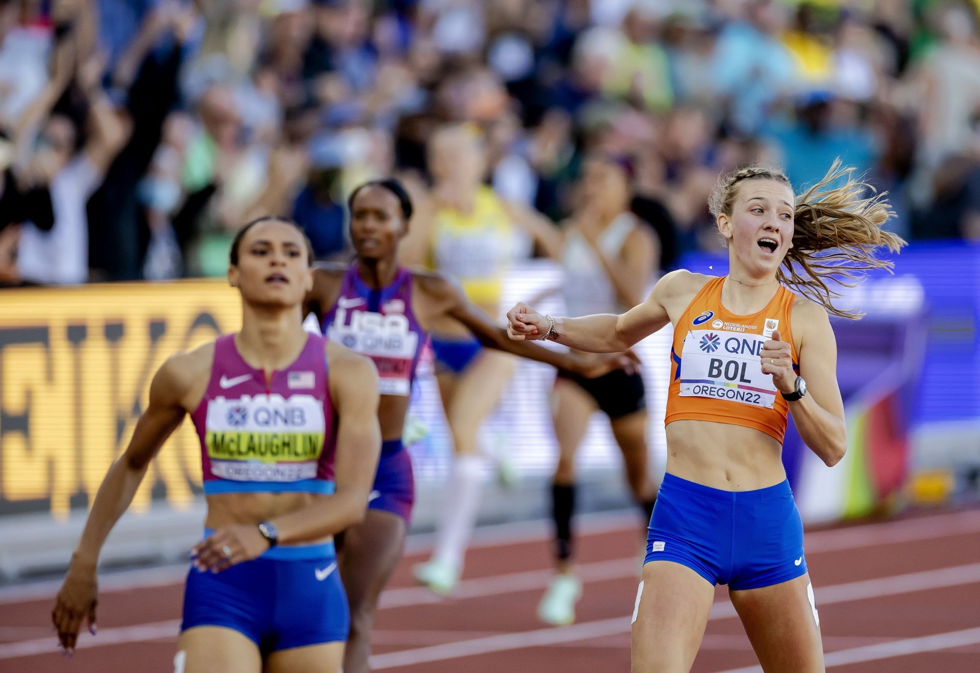 Bol and McLaughlin-Levrone at the World Athletics Championships Oregon22 - Day Eight&quot;World Athletics Championships Oregon22&quot; - (Source: Getty)