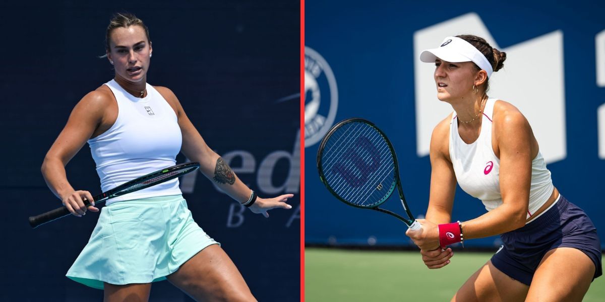 Aryna Sabalenka (L) and Rebeka Masarova (R) (Image Source: Getty)