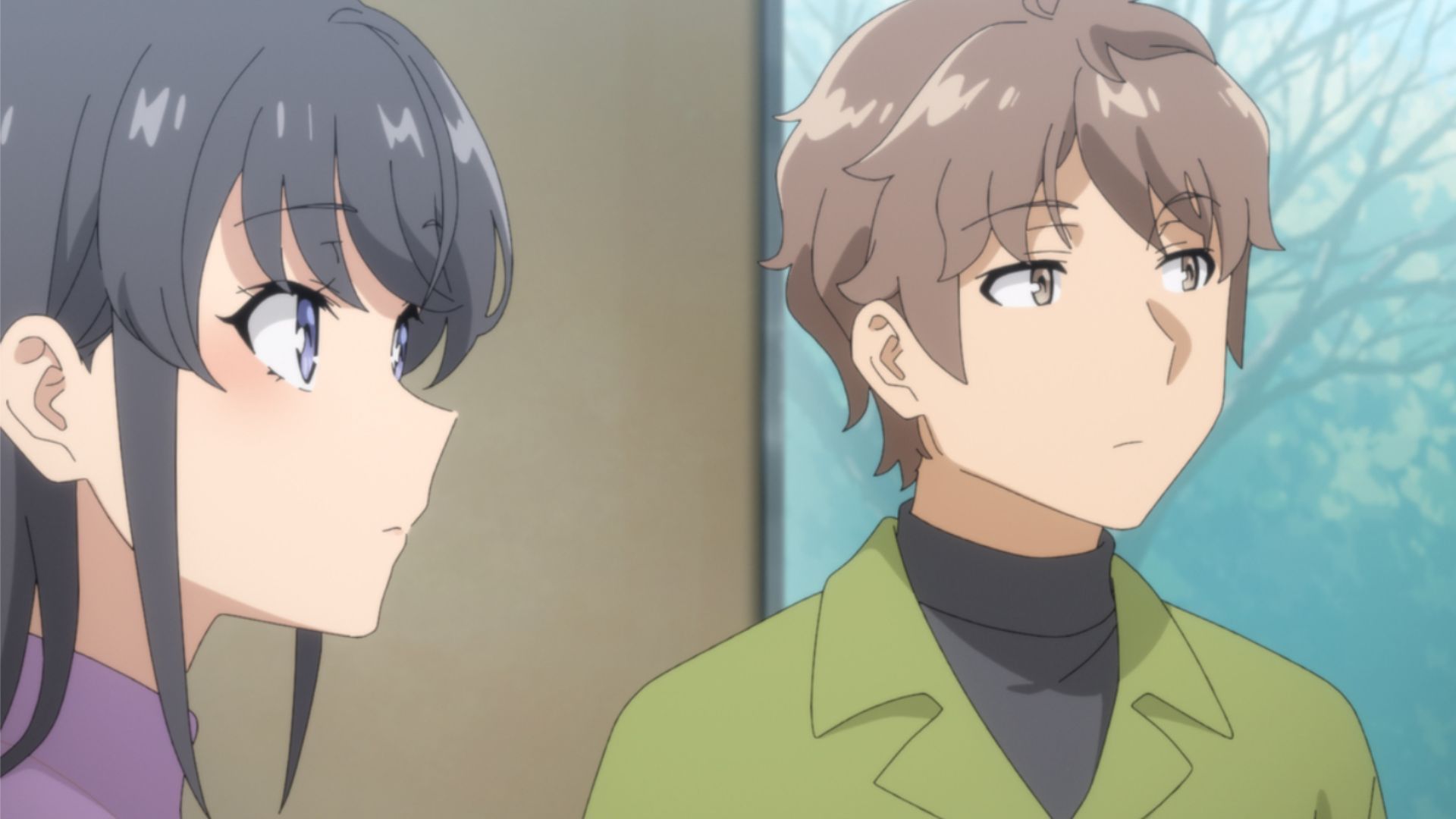 Mai and Sakuta as seen in Rascal Does Not Dream of Santa Claus (Image via CloverWorks)