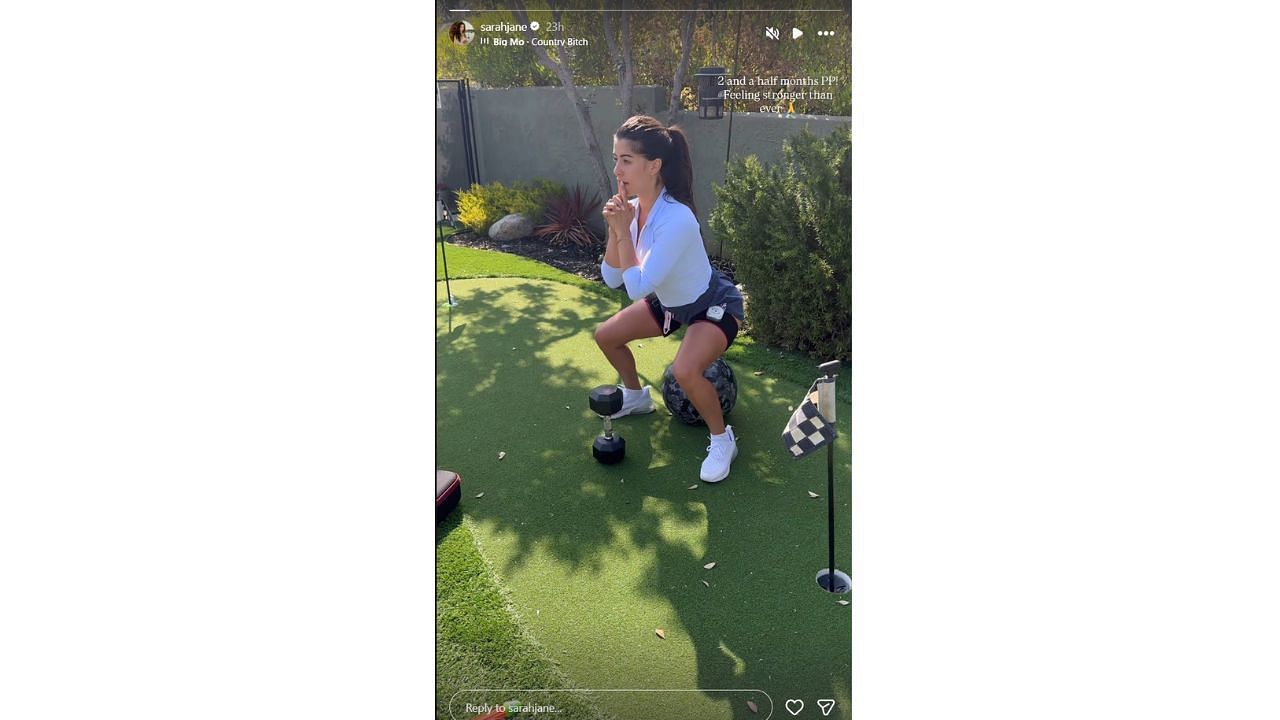 Sarah&#039;s Instagram story