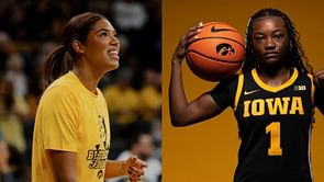 Iowa star Jada Gyamfi & new commit Chazadi Wright show off their cool moves while enjoying the cold tub
