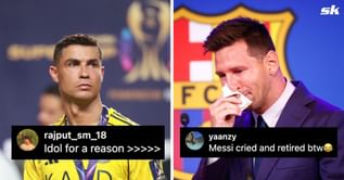“Idol for a reason”, “Messi cried and retired btw” - Cristiano Ronaldo fans in awe of what he told Al-Nassr teammates after Super Cup final loss