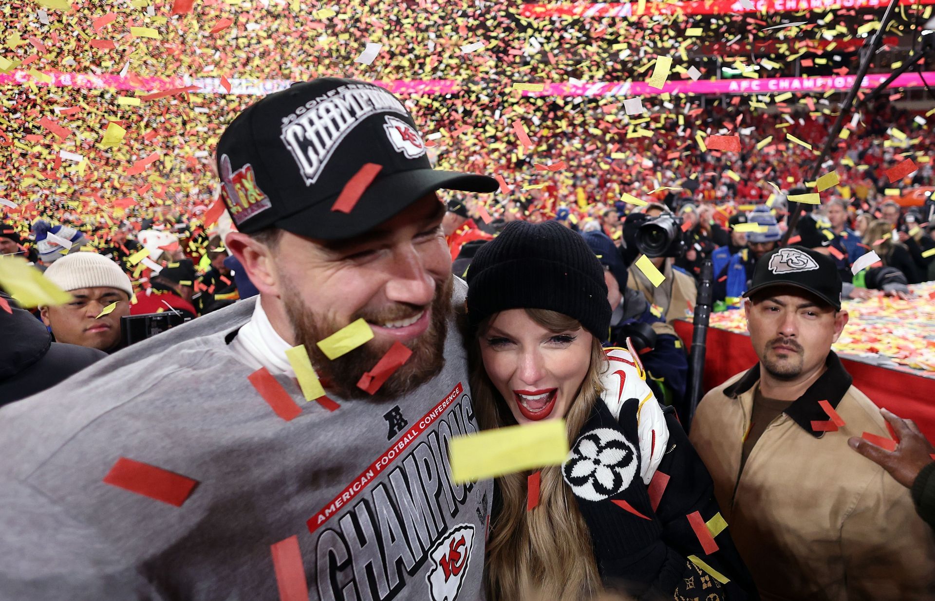 Travis Kelce proposes to Taylor Swift with a massive diamond-engraved ring 13 days after pop stars record-smashing debut on New Heights podcast