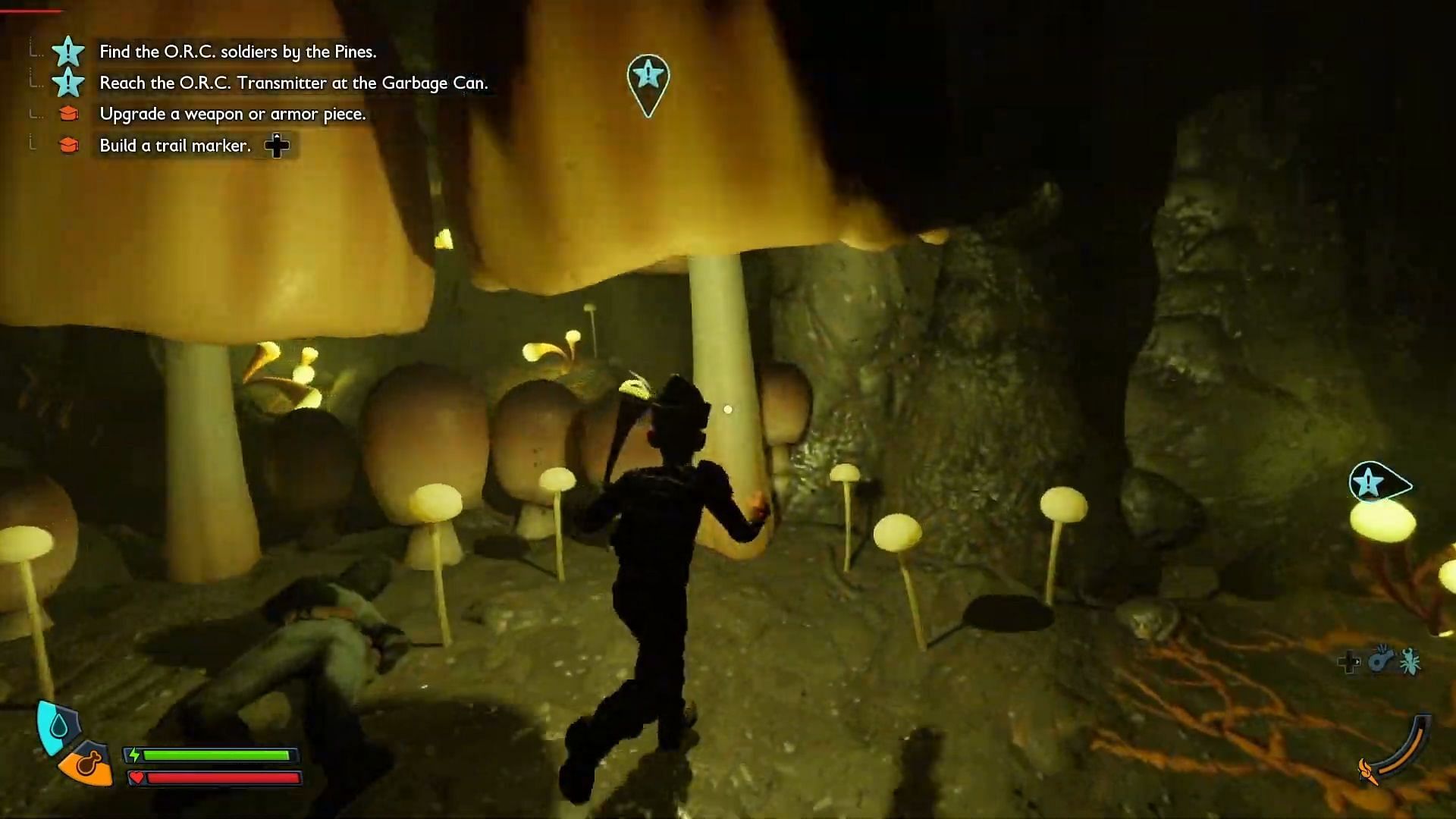 Cut the Mushrooms and the Gloom Skewer in Grounded 2 will be yours (Image via Xbox Game Studios || YouTube/@ApeKnightGaming)