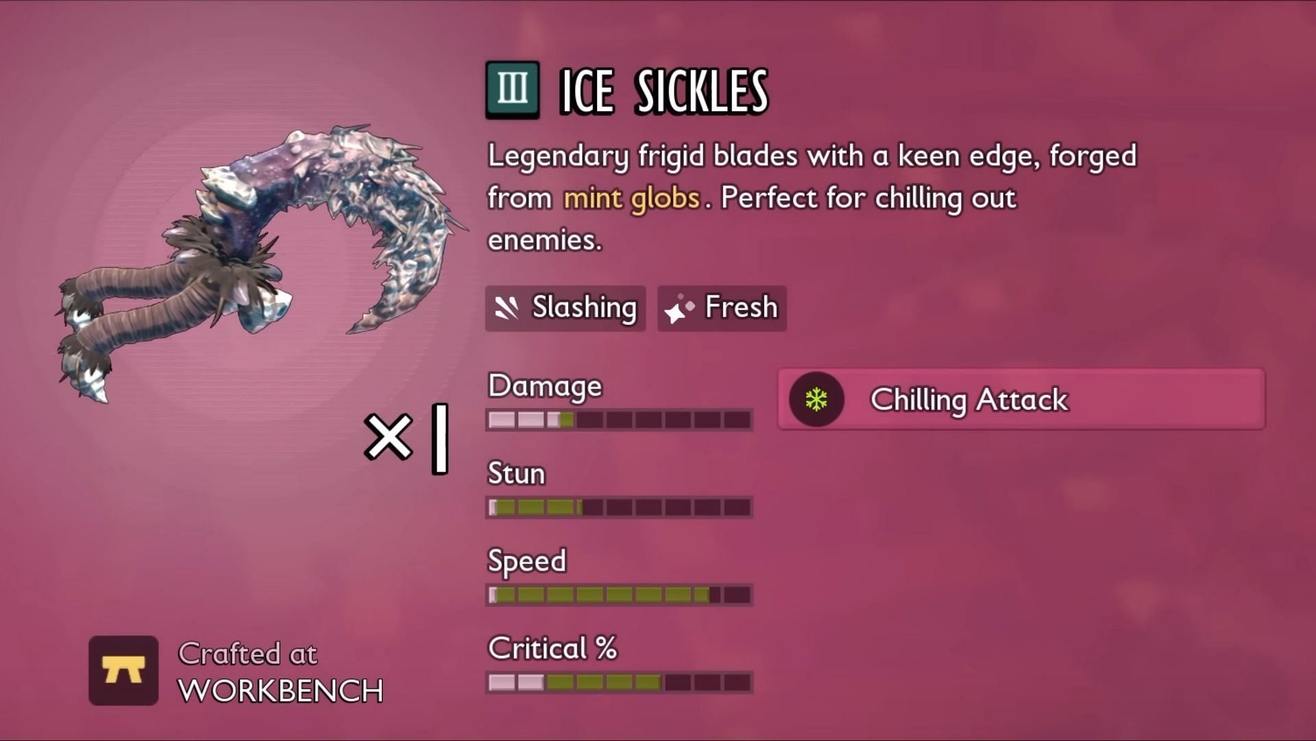 Ice Sickles secret weapon (Image via Obsidian Entertainment || YouTube/Legacy Gaming)