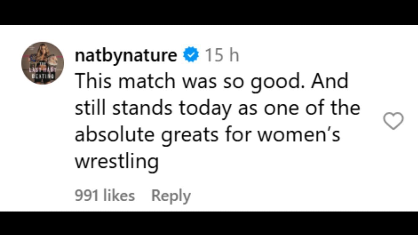 Natalya&#039;s Comment [Source: Screenshot taken from Mone&#039;s Instagram comments]