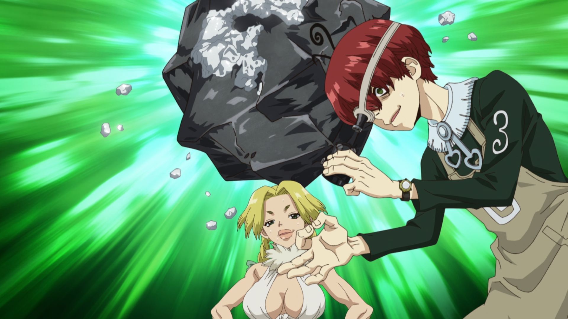 Nikki and Joel as seen in the Dr. Stone: Science Future anime (Image via TMS Entertainment)