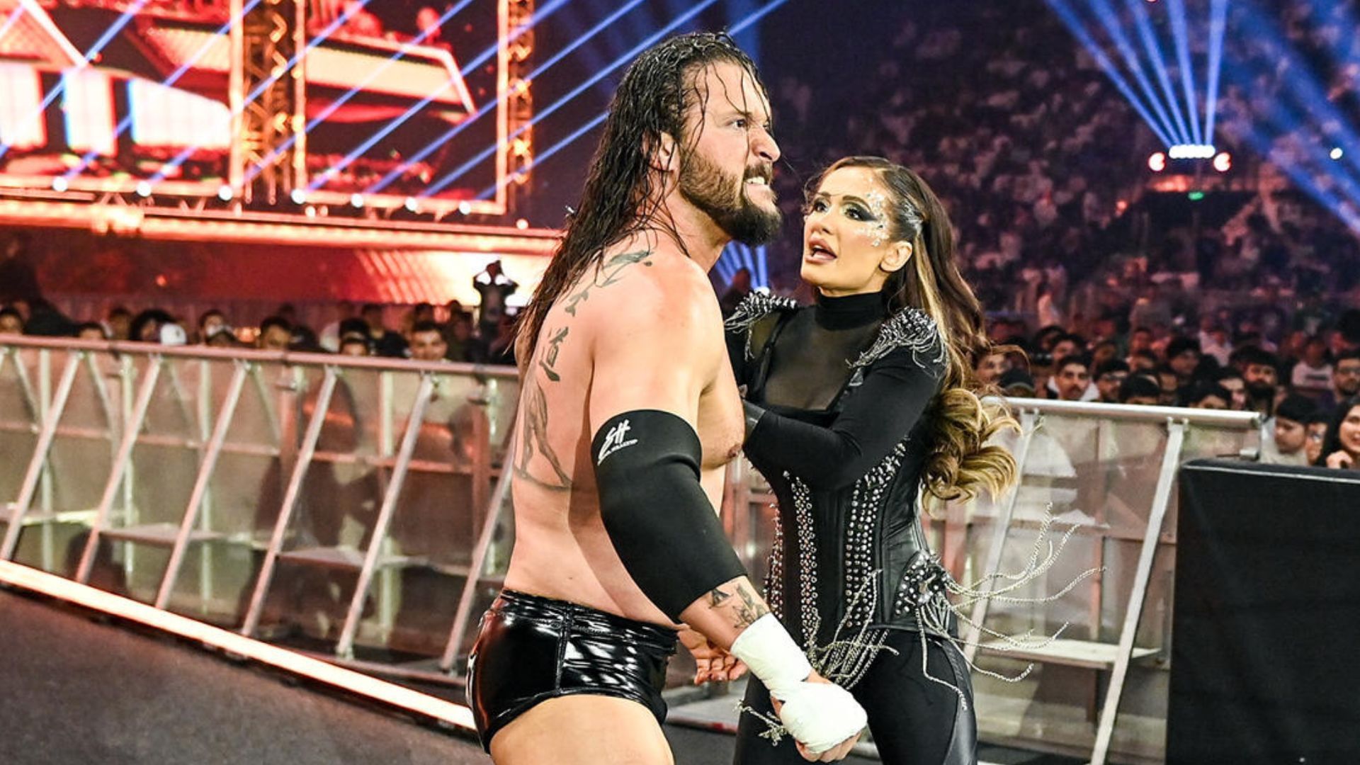 Karrion Kross and Scarlett at Night of Champions 2025! [Image credit: WWE.com]