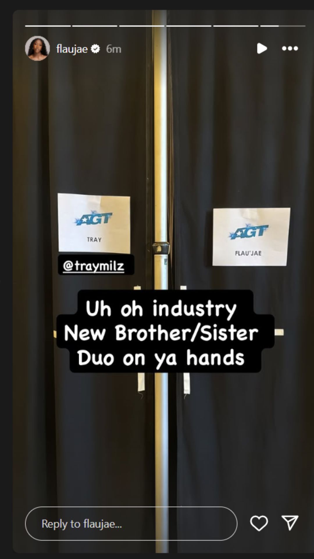 Flau&#039;jae Johnson posts AGT return update on IG story. Image via @flaujae
