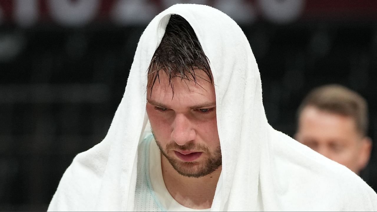 NBA fans erupt after Luka Doncic&rsquo;s fiery altercation with ex-Laker in Slovenia vs Germany EuroBasket clash
