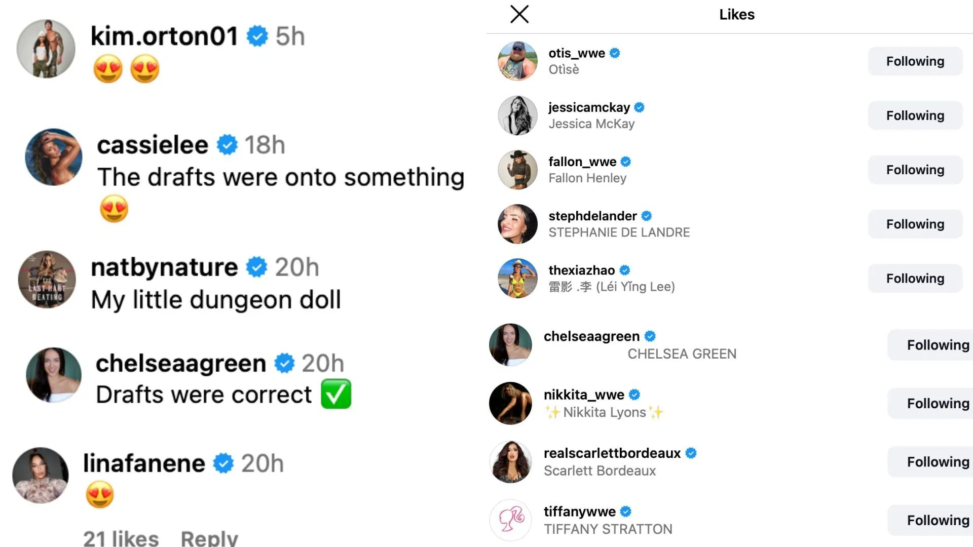 Stars reacted to Dupri&#039;s update ahead of RAW. [Image credit: Maxxine Dupri on Instagram]