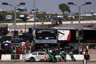 Brad Keselowski (6) pits during the NASCAR Cup Series Iowa Corn 350. Source: Getty