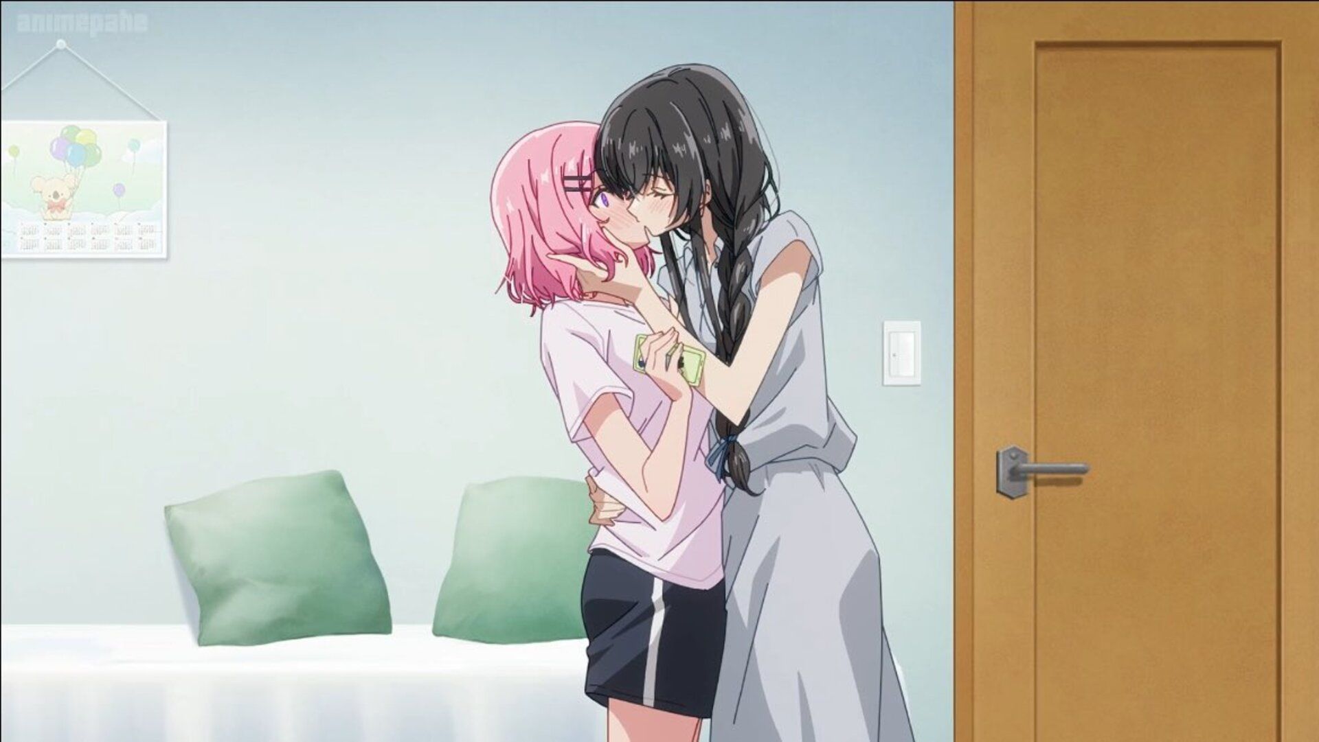 Satsuki and Renako share a kiss (Image via Studio Mother)