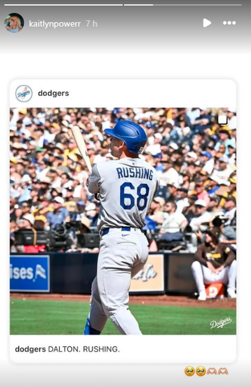 Dalton Rushing&#039;s girlfriend,Katilyn, shared a story showcasing his dominant play. (Via Instagram)