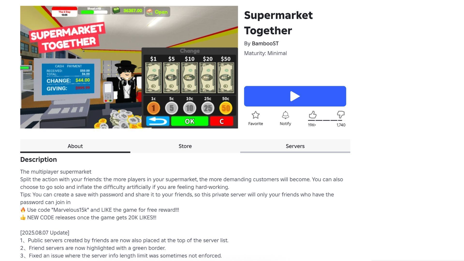 Homepage link (Image via Roblox)