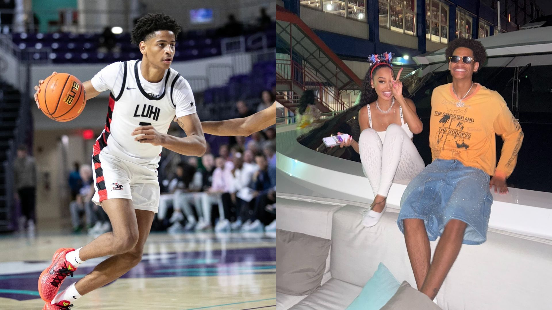 Kiyan Anthony and his mom La La Anthony