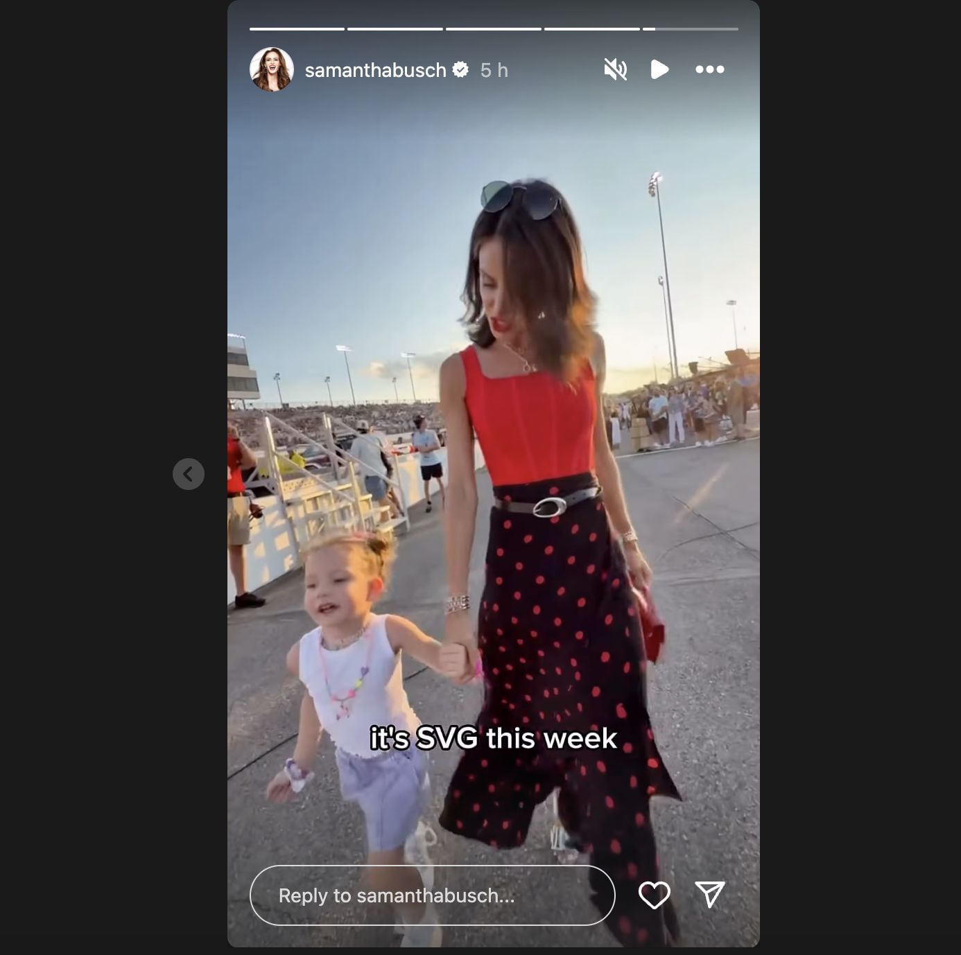 Kyle Busch&#039;s daughter reveals her new favourite driver. Source: @Instagram/samanthabusch