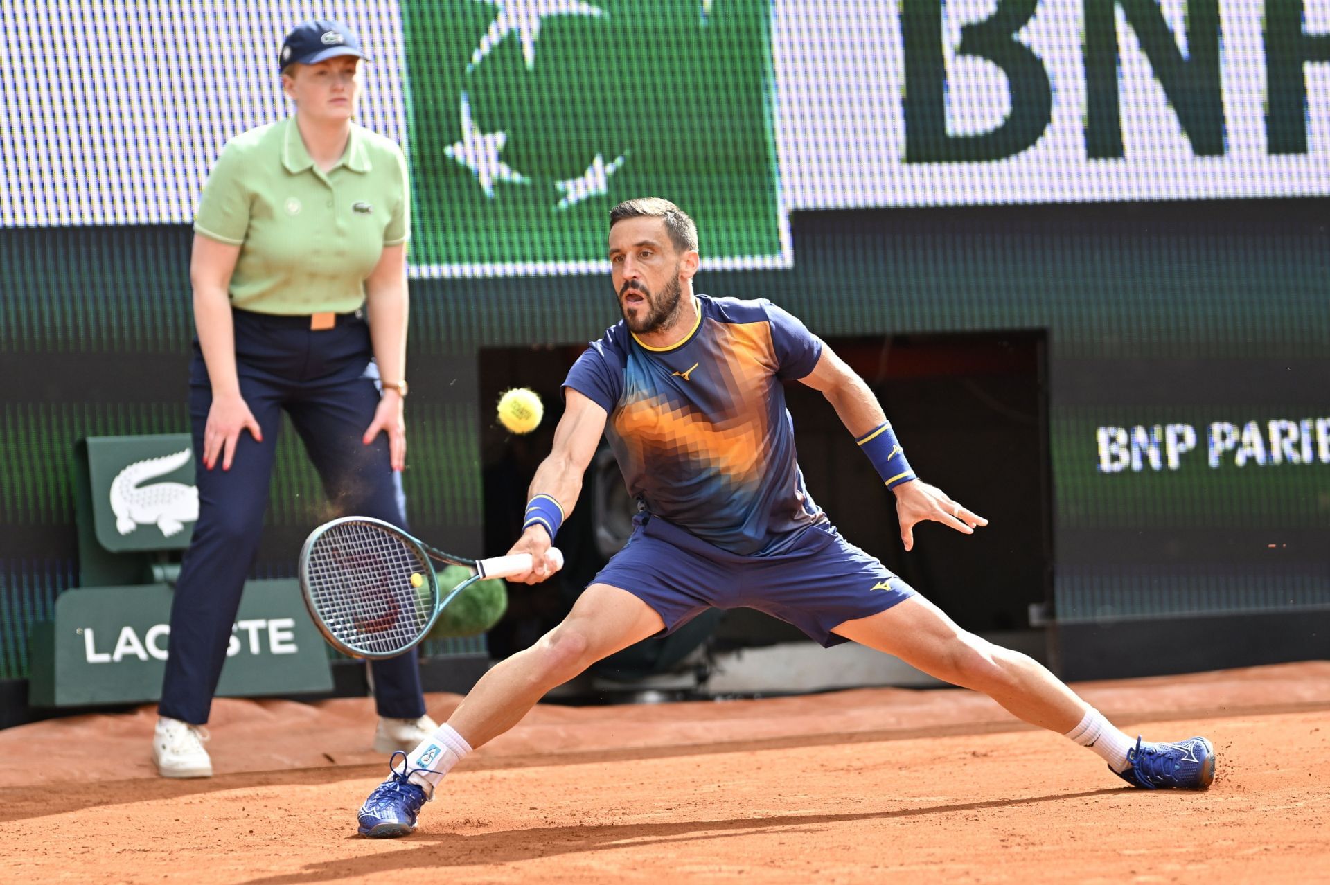 Damir Dzumhur pictured at the 2025 French Open | Image Source: Getty 