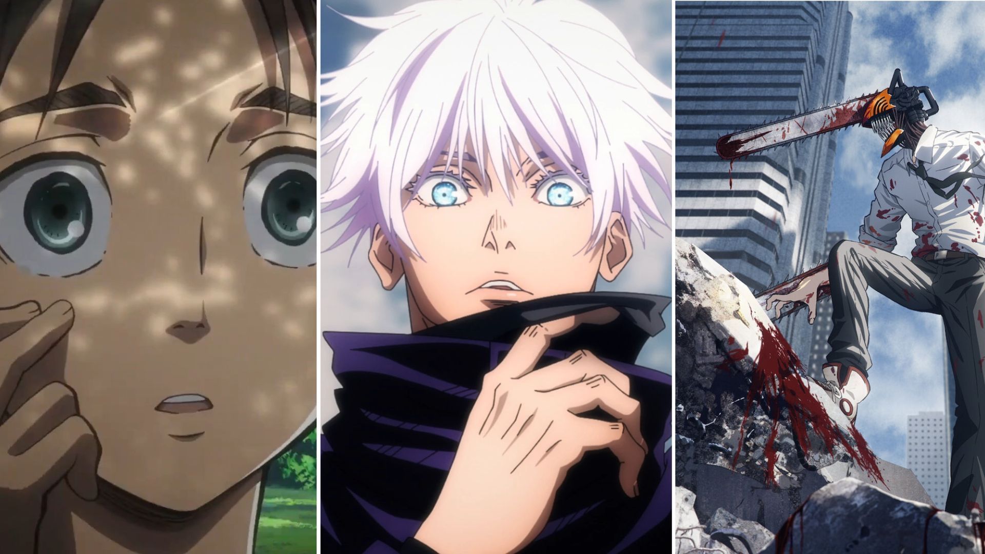 Attack on Titan, Jujutsu Kaisen, Chainsaw Man
