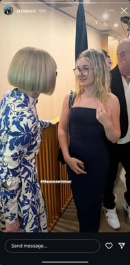 Jaz's Instagram story