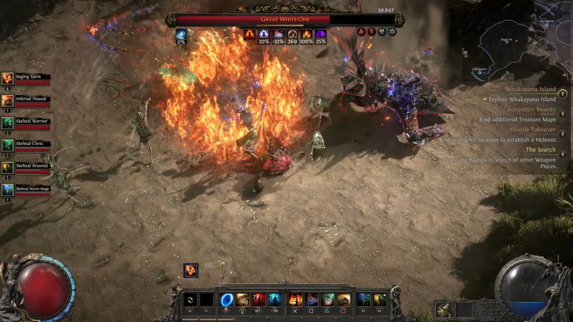 Other than this leap, everything else appeared to be close melee range (Image via GGG)