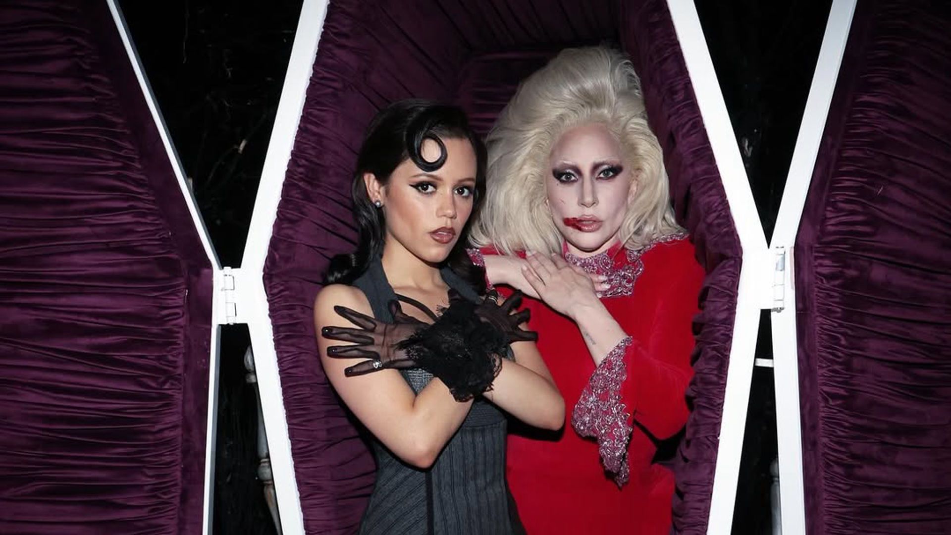 Gaga and Ortega posing together (Image via Instagram/@ladygaga)