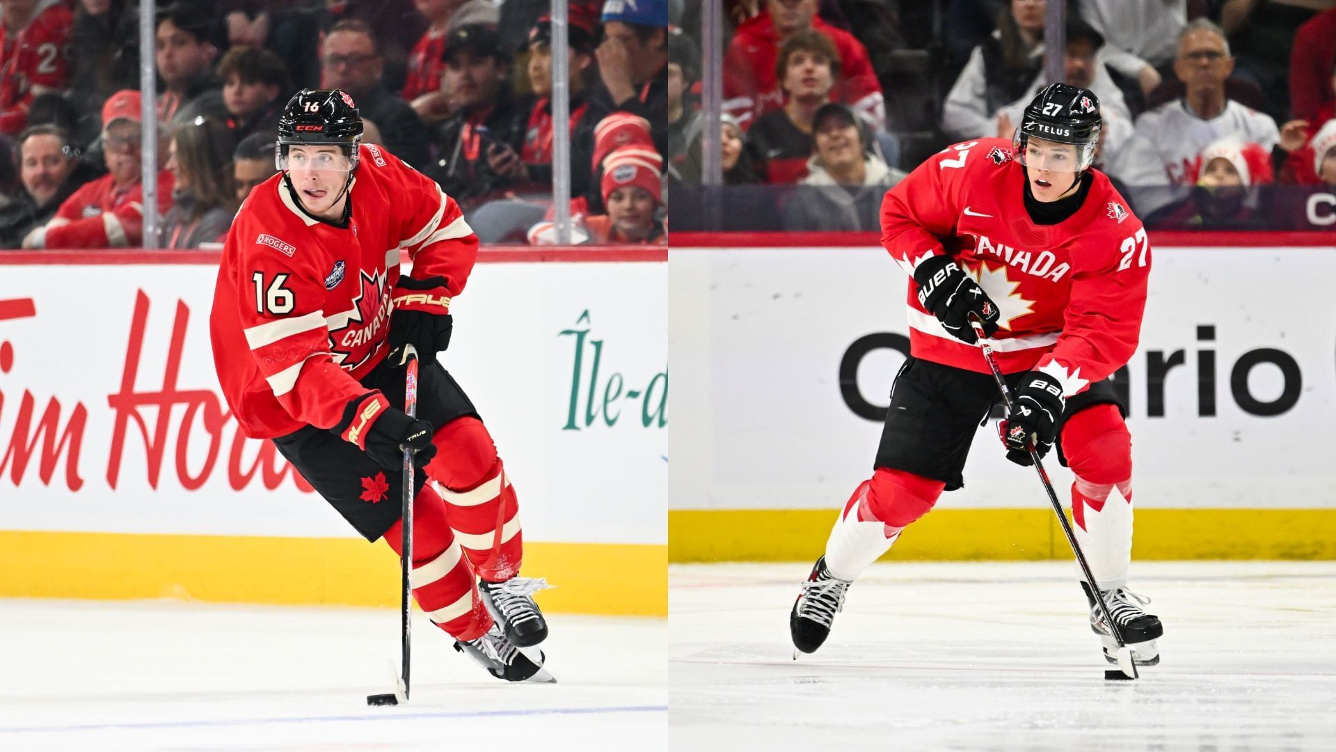 Mitch Marner and Easton Cowan have been on both Canadian junior teams and London Knights OHL teams (Source: Getty Images)