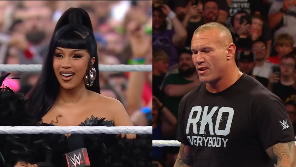 Cardi B (Left) and Randy Orton (Right) [Images via WWE YouTube]