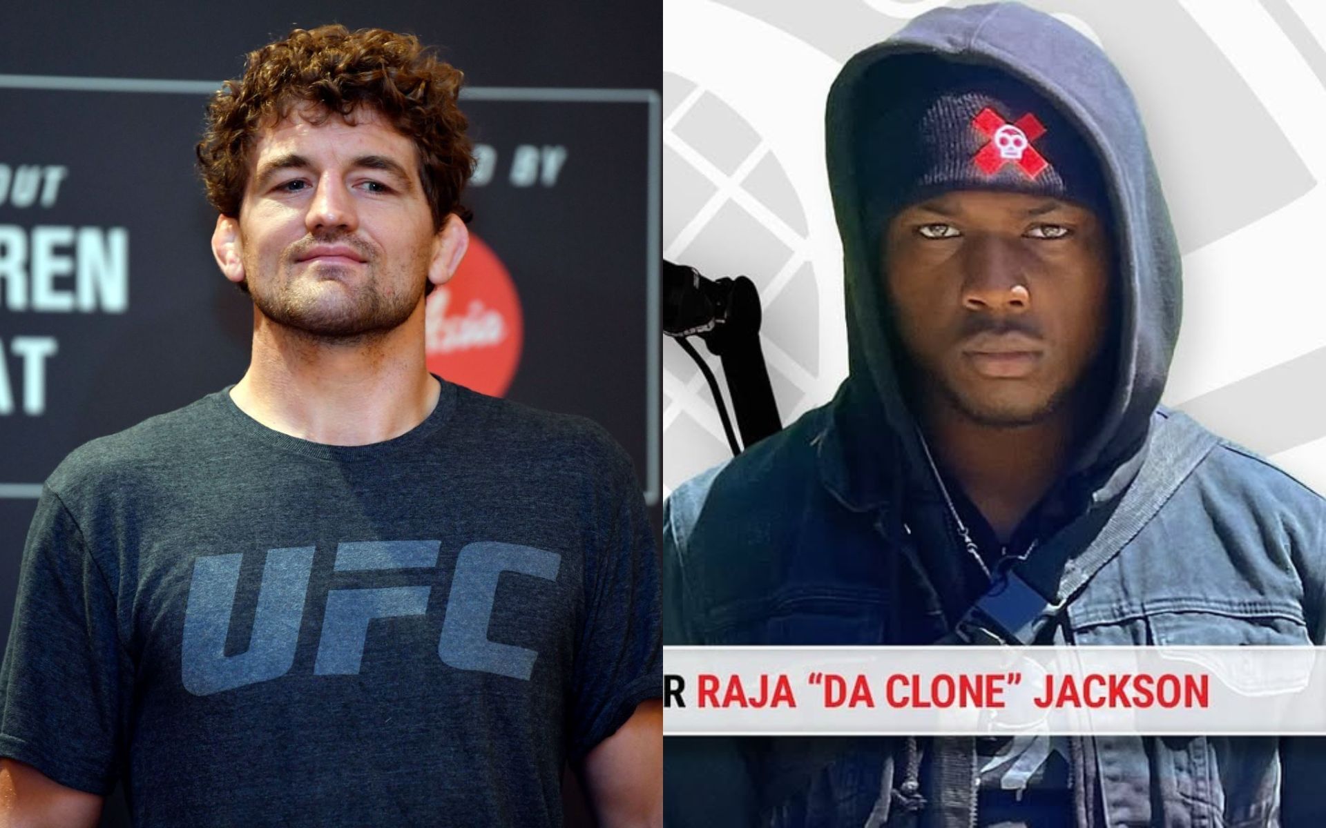 Ben Askren (left) horrified by Raja Jackson