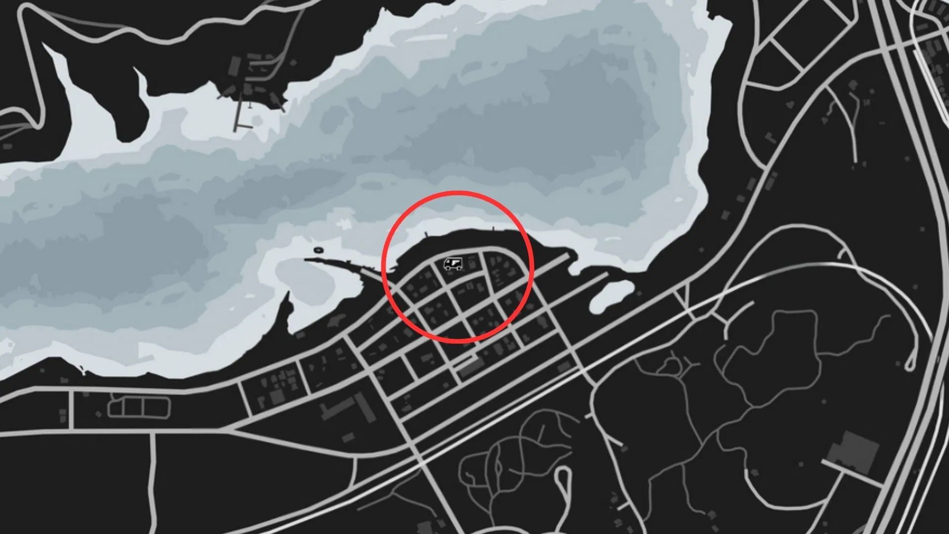 The exact coordinates of the GTA Online Gun Van Location Today (Image via Rockstar Games)
