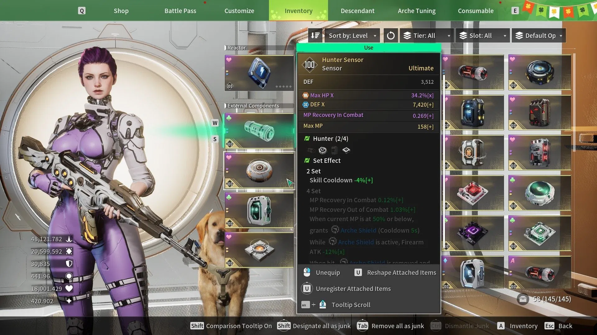 Ines External Components (Image via Nexon)