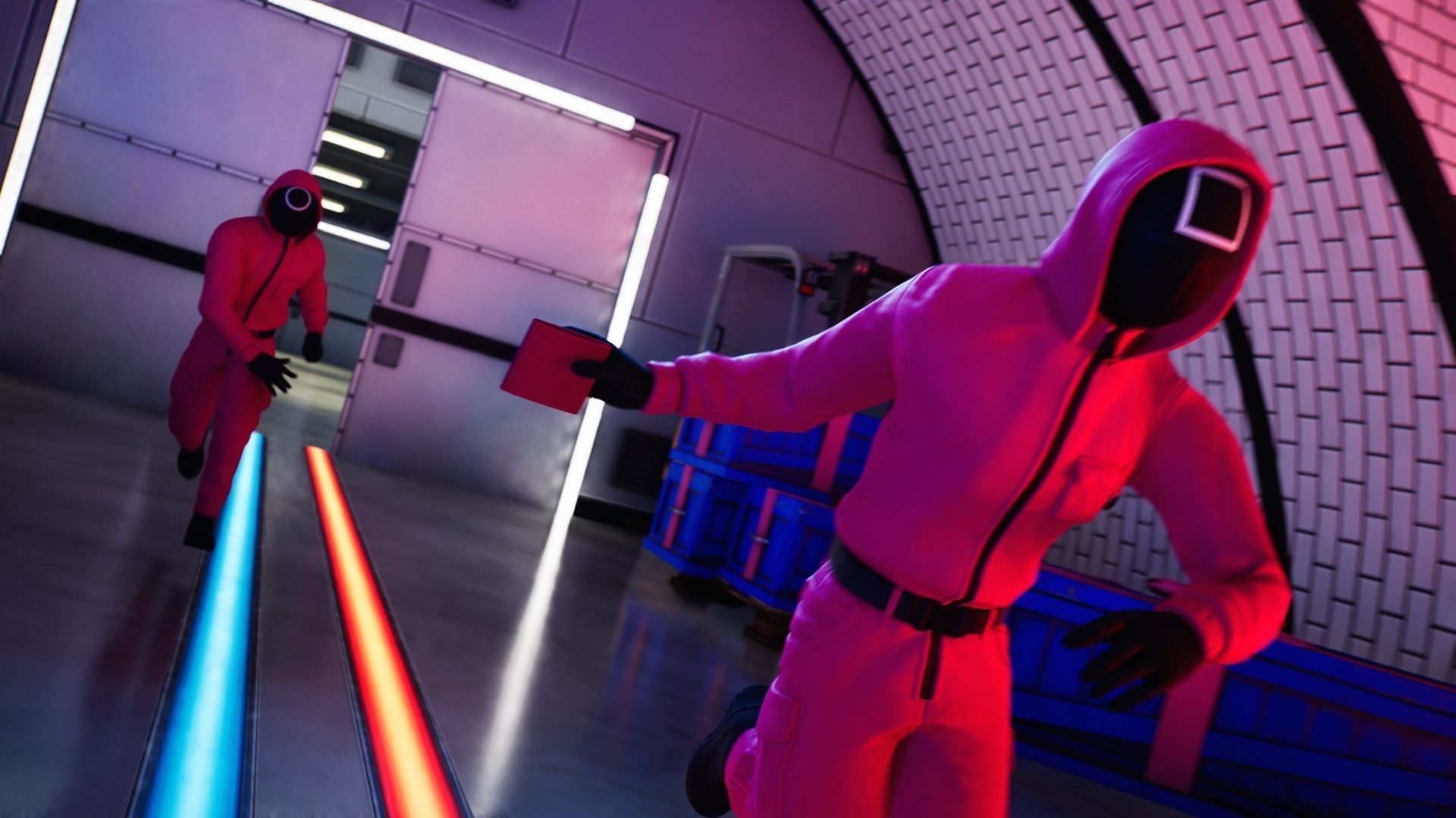The collaboration introduced many iconic NPCs, characters, and weapons from the show (Image via Epic Games)