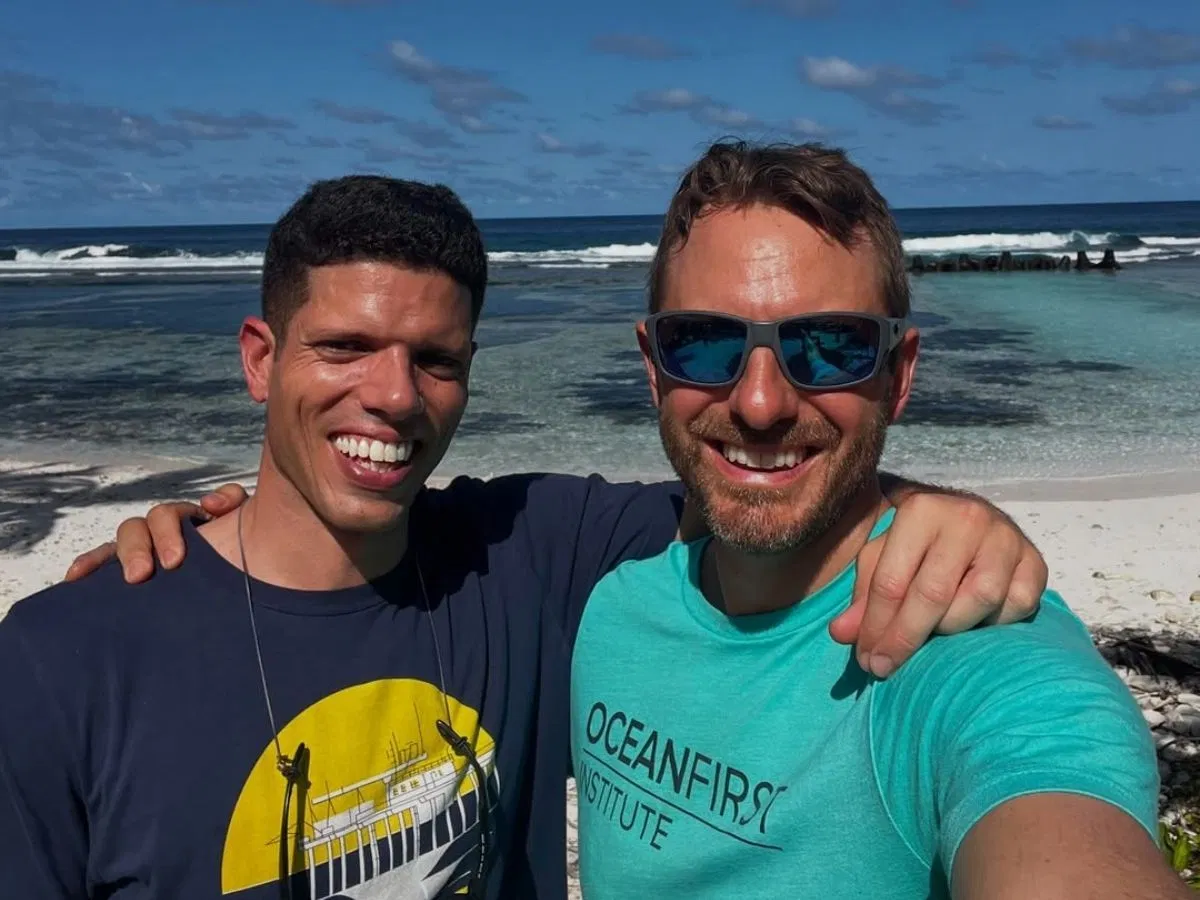 Brendan with his teammate Chris from All the Sharks (Image via Instagram/@shark_docs)