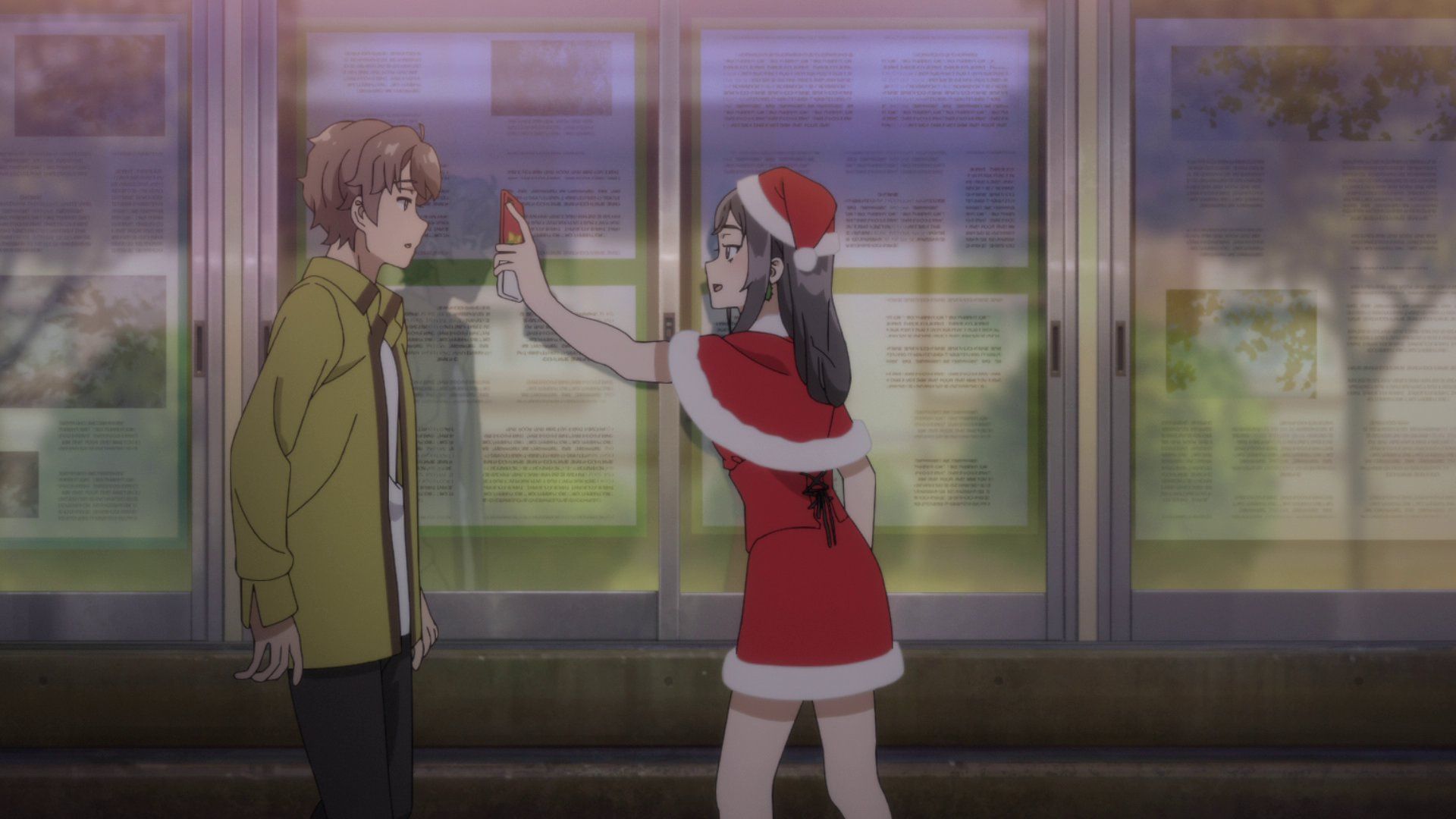 Sakuta and Touko as seen in Rascal Does Not Dream of Santa Claus episode 6 (Image via Studio CloverWorks)