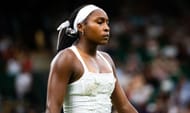 Coco Gauff during her first-round match against Dayana Yastremska at the 2025 Wimbledon Championships (Source: Getty)