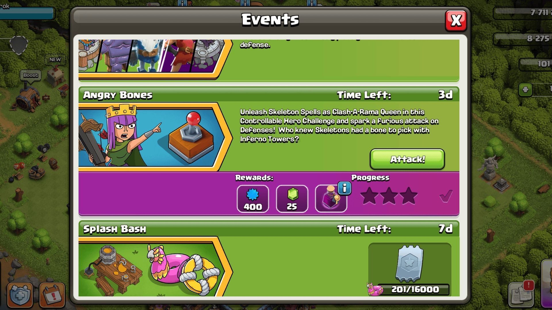 Rewards of completing the challenge (Image via Supercell)