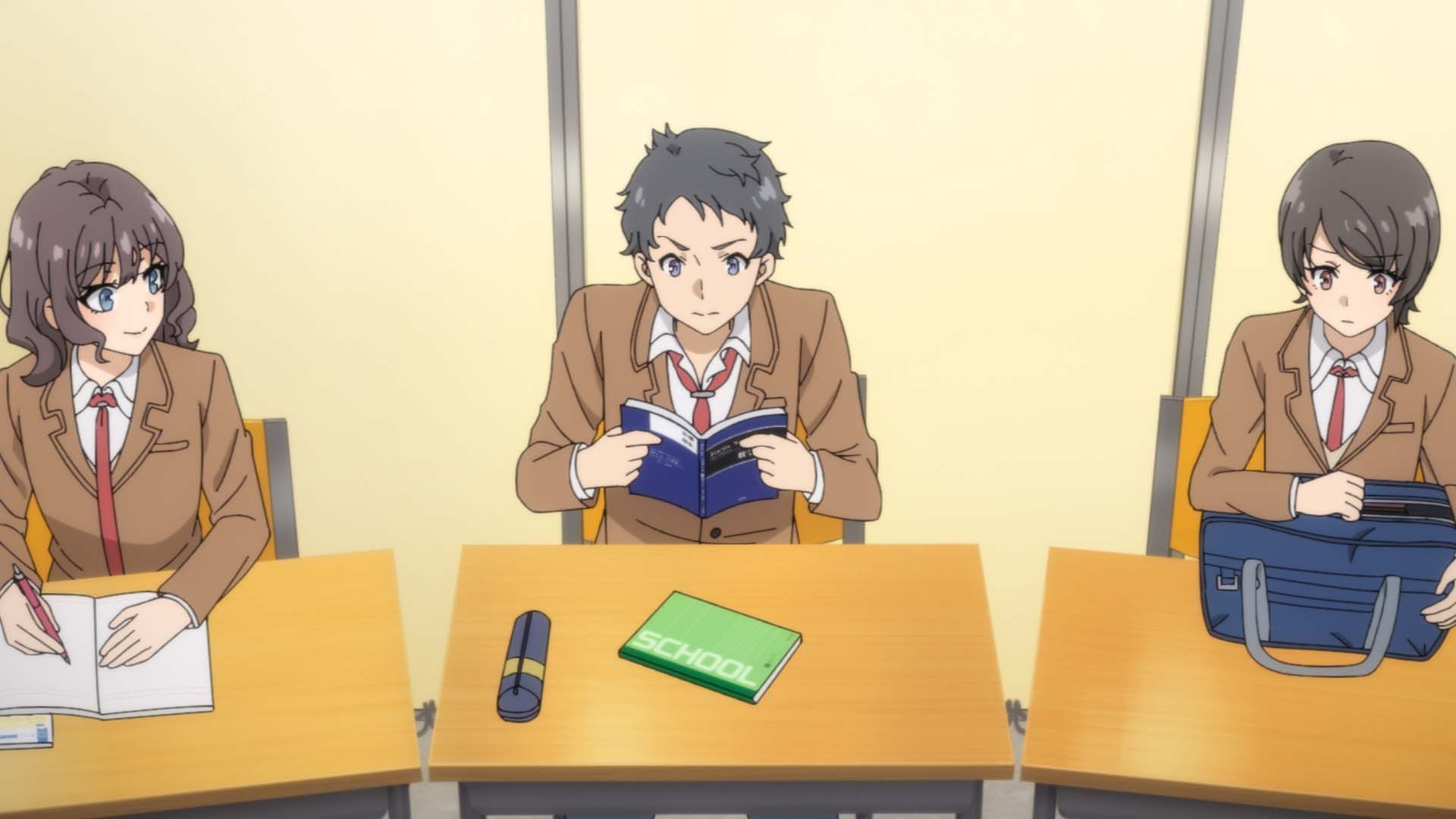 Sakuta&#039;s students, as seen in Rascal Does Not Dream of Santa Claus episode 8 (Image via Studio CloverWorks)