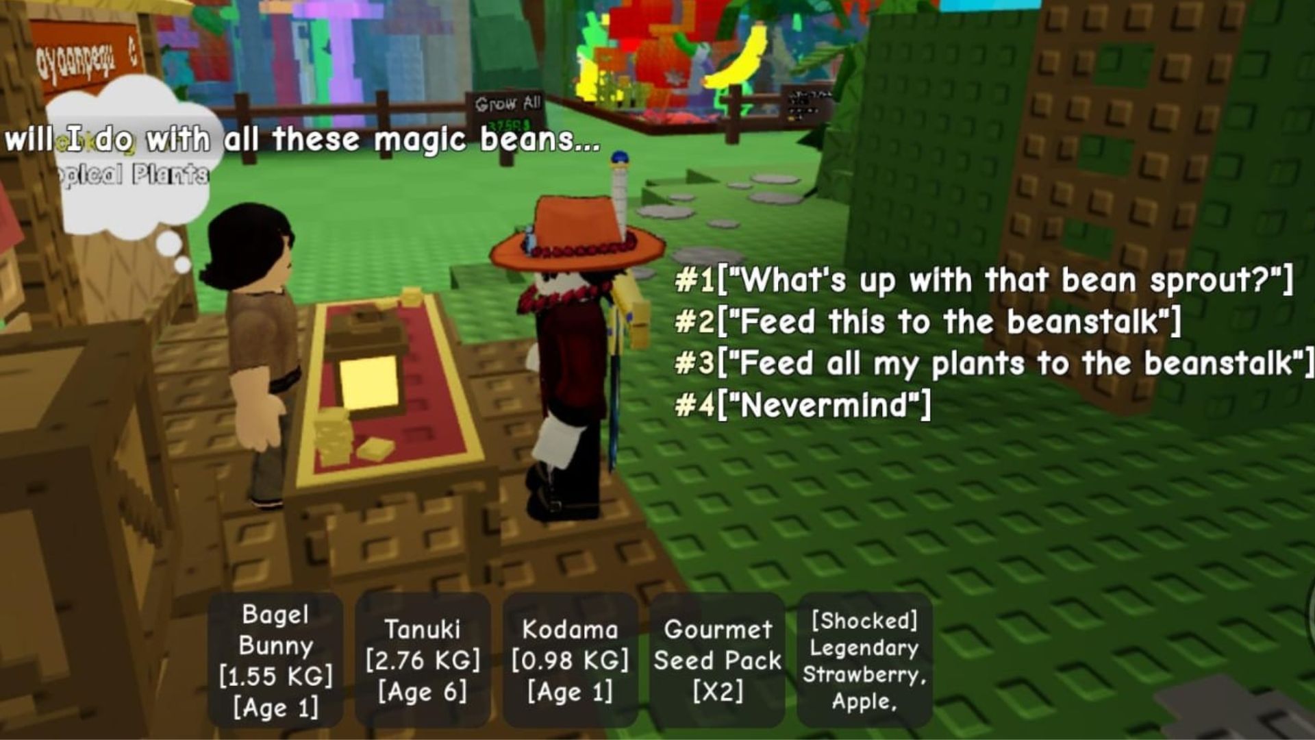 Submit Woody plants to Jack (Image via Roblox)