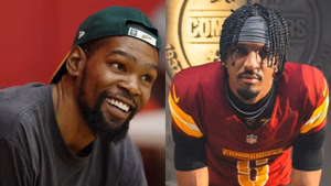 Jayden Daniels predicted to follow Patrick Mahomes and $43,500,000 NFL star's footsteps as Kevin Durant makes bold Super Bowl pick