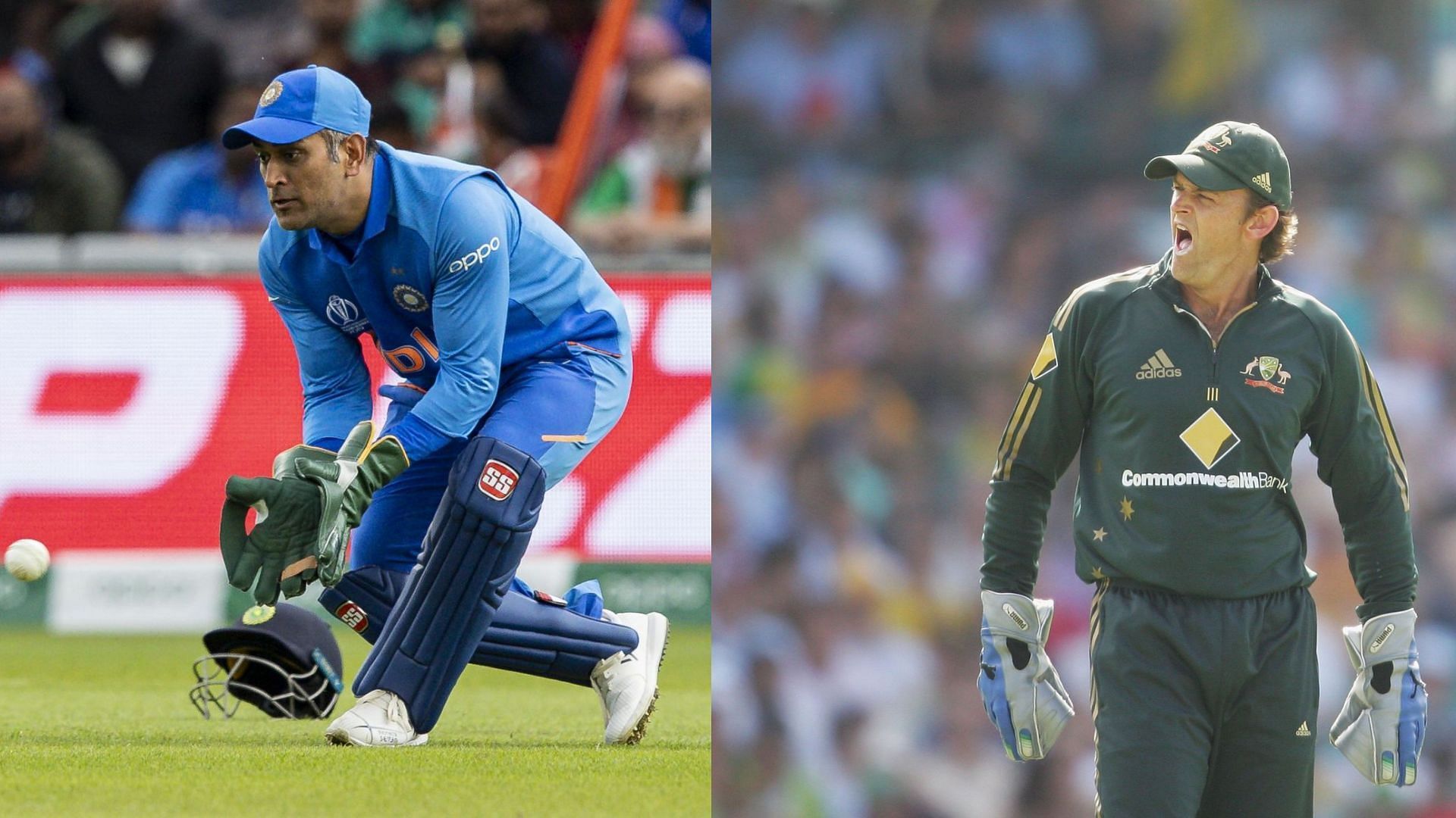 MS Dhoni (L) and Adam Gilchrist (R) - Image Credits: Both Getty
