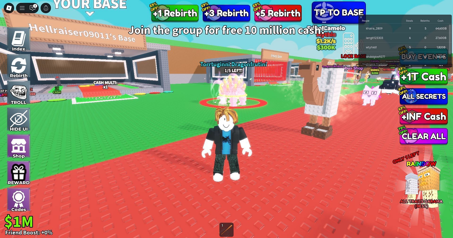 Free rewards in-game (Image via Roblox)