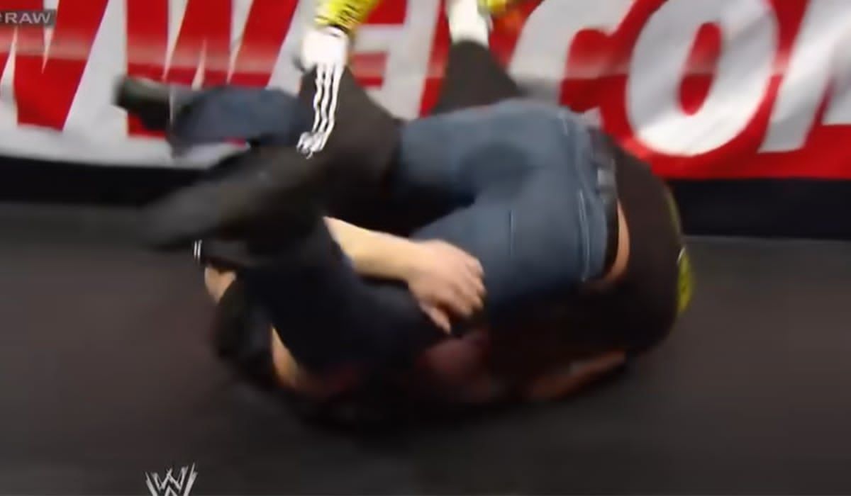 Triple H brawls with The Beast [Credit: WWE on YouTube]