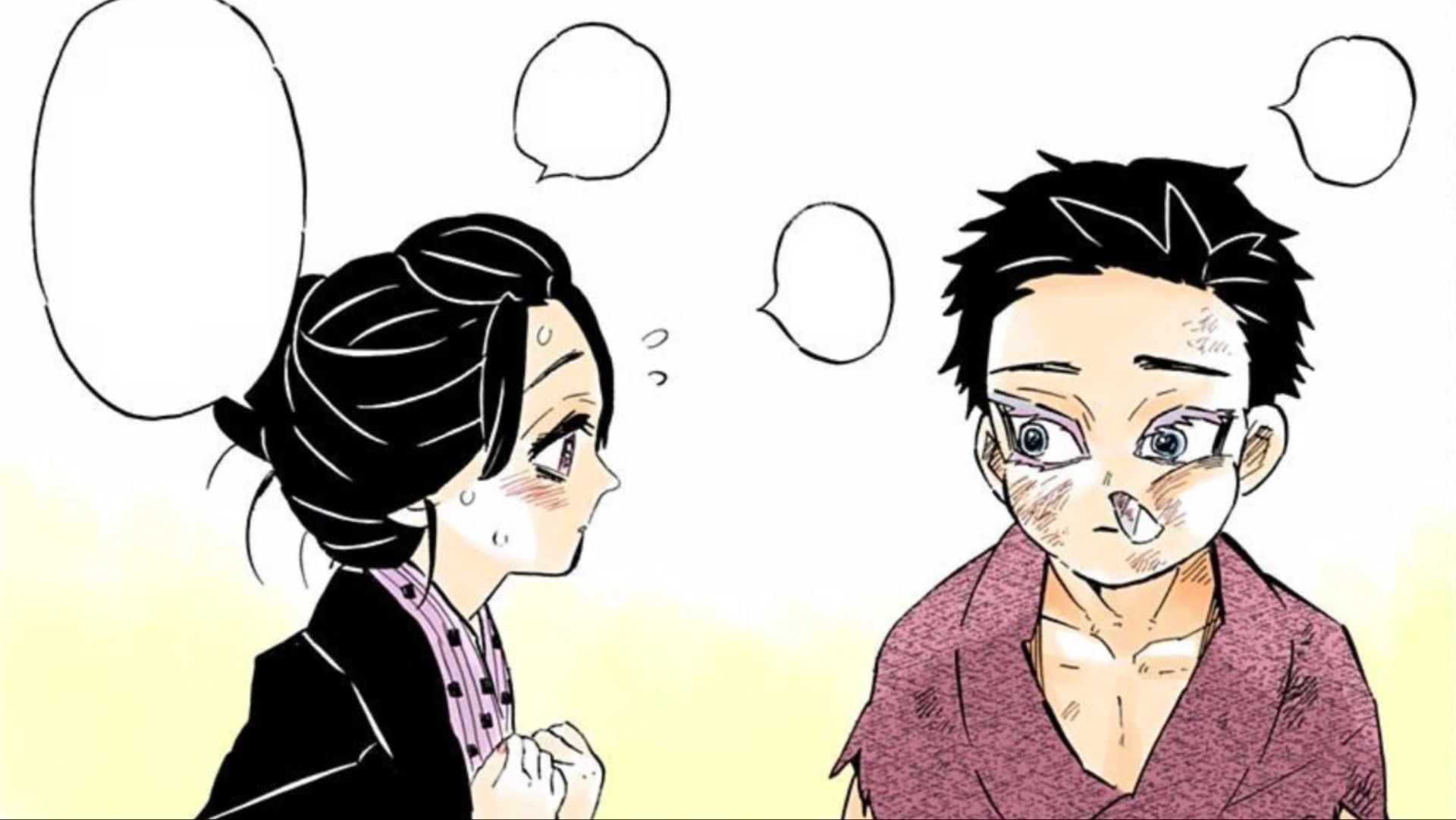 Koyuki and Hakuji, as seen in the manga (Image via Shueisha)