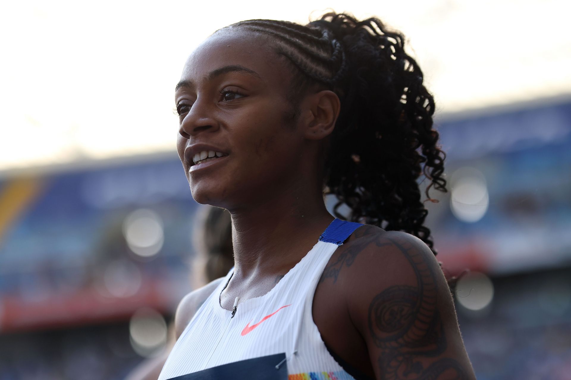 Sha&#039;Carri Richardson at the 2025 Diamond League - Silesia - Source: Getty